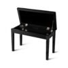 2-in-1 Padded Piano Bench with Storage Space-Black