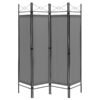 6 Feet 4-Panel Light Weight Room Divider with Polyester Cloth-Grey