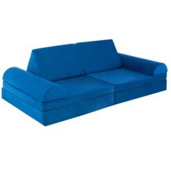 6 Pieces Modular Convertible Kids Play Couch Sofa-Blue
