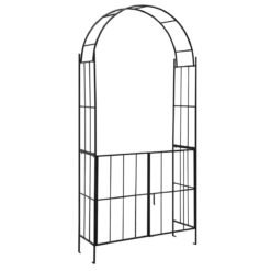 230CM Tall Heavy-Duty Metal Arbour Archway for Climbing Plant Rose Vine
