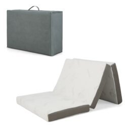 Cooling Gel Memory Foam Folding Mattress with Bamboo Cover and Mesh Border Fabric-S