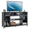 58 Inch TV Stand Entertainment Console Center with Adjustable Open Shelves-Black