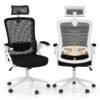 Ergonomic Office Chair with Adjustable Lumbar Support-White