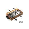 51cm Foosball Table with LED Lights and Realistic Players and 2 Balls-Brown