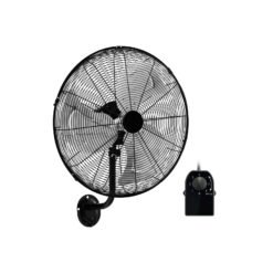 20 Inch Heavy Duty Metal Wall Mount Fan with 3 Fan Speeds-Black