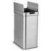 50L Slim Kitchen Trash Can with Wing Lids-Silver