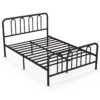 Double/King Size Metal Bed Frame with Headboard and Footboard-Double Size