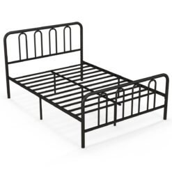 Double/King Size Metal Bed Frame with Headboard and Footboard-Double Size