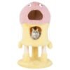 Cute Monster-Themed Cat Tower with 2 Private Condos-Yellow