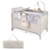 5-In-1 Baby Bassinet Crib Bedside Sleeper Nursery Center-Beige