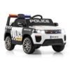 12V Kid Ride on Police Car with Remote Control for Children-White