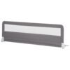 180CM Foldable Baby Bed Rail Guard with Removable Cover and Safety Strap-Grey