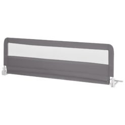 180CM Foldable Baby Bed Rail Guard with Removable Cover and Safety Strap-Grey