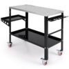 Welding Table Workbench on Wheels with Tool Rack and Tray-Black