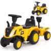 Kids Ride on Tractor Licensed Caterpillar Foot to Floor Sliding Car-Yellow & Black