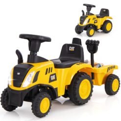 Kids Ride on Tractor Licensed Caterpillar Foot to Floor Sliding Car-Yellow & Black