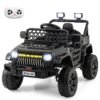 12V Kids Ride on Truck Battery Powered Car with Parental Remote-Black