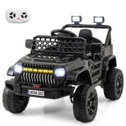 12V Kids Ride on Truck Battery Powered Car with Parental Remote-Black
