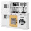 Play Kitchen Toy Set with Oven and Washing Machine for Aged 3+ Years Old-White