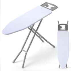 Full Size Ironing Board with Iron Rest and 7-Level Height-White