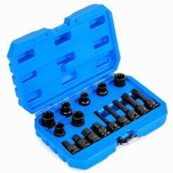 16pcs Impact Brake Caliper Socket Set with Engines and Hubs of Most Car Brands-Blue