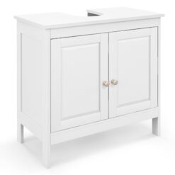 Under Freestanding Bathroom Vanity Sink Cabinet with 2 Doors-White