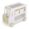 2 in 1 Car Shaped Toy Cabinet with Safe HDPE Frame and 2 Storage Baskets-White