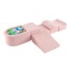 5-Piece Climb and Crawl Playset with Ball Pit for Kids-Pink