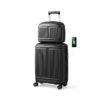 2-Piece Luggage Set 20 Inch Carry-on Suitcase and 14 Inch Cosmetic Case-Black