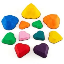 Set of 11 Kids Stepping Stones Balance Blocks with Full Edge-Multicolor
