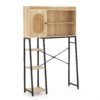 Over The Toilet Storage Cabinet with Sturdy Metal Frame and Adjustable Shelf-Natural