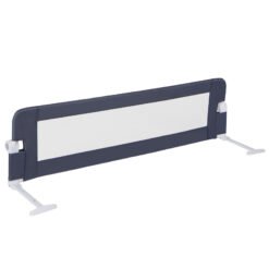Foldable Bed Rail for Toddlers with Adjustable Safety Strap-Grey