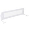 Foldable Bed Rail with Adjustable Safety Strap for Toddlers-White