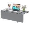 80 x 60 cm Wall Mounted Folding Table Drop-Leaf Floating Writing Desk-Grey
