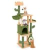 160 CM Cactus Cat Tree with Sisal Scratching Posts for Indoor Cats