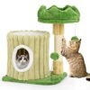 Cute Cat Tree with Sisal Scratching Posts and Plush Padded Perch