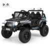 12V Kids Ride on Truck Car with Remote Control and LED Lights-Black