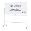 Rolling Whiteboard on Wheels with Stand and Aluminum Alloy Frame-White