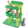 4-Layer Windmill Cat Tree with Scratching Post and Top Perch