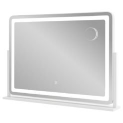 80 x 55 CM Large Vanity Mirror with Touch Control and 3-Color Lighting Mode-White