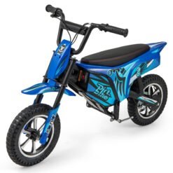 Kids Electric Motorbike with Double Battery and Pneumatic Tires-Navy