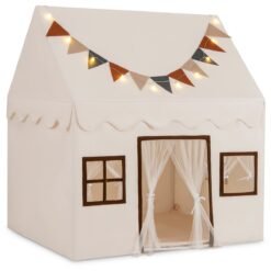 Toddler Playhouse Tent with Padded Non-slip Mat-Beige