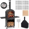 Wood Fired Pizza Oven with Protective Cover Pizza Stone Pizza Peel and Storage