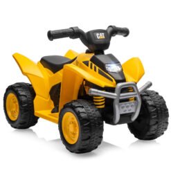 6V Kids Ride on ATV CAT Licensed Quad Car with Horn Sound-Yellow