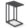Modern Industrial Metal End Table with Adjustable Foot Pads-Grey