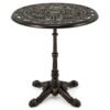 68CM Round Cast Aluminum Patio Bistro Table with Hollow Top-Copper