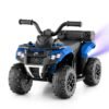 6V Kids Electric Quad Bike with Spray Function and Storage Box-Blue