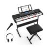 61-Key Portable Electronic Keyboard Piano Complete Digital Piano Set