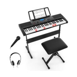 61-Key Portable Electronic Keyboard Piano Complete Digital Piano Set