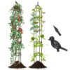 2-Pack 197 cm Garden Trellis for Climbing Plants-Black